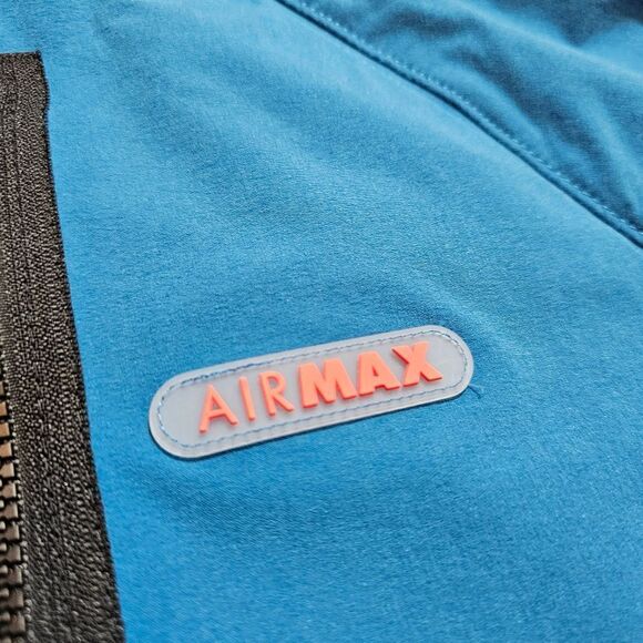 Nike Sportswear Air Max Woven Jacket Large L Blue Black Lined Logos FN0243-457 - Picture 12 of 16